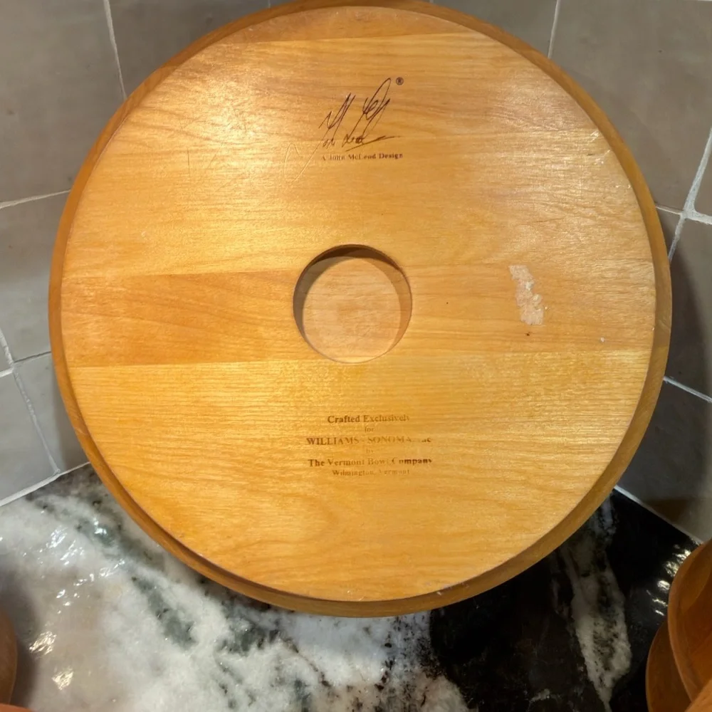 Williams Sonoma Wooden Salad Bowl Set